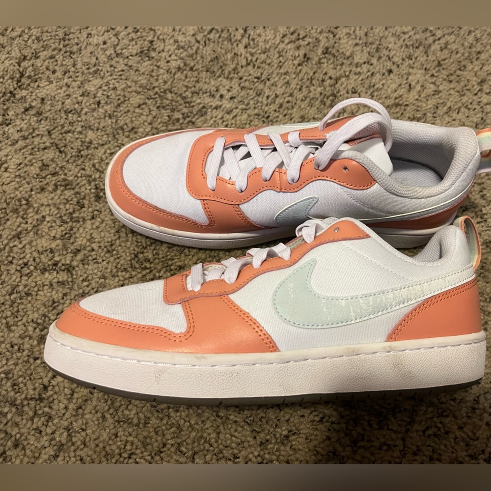 Nike Dunk Low White and Coral - Size 6.5 Y